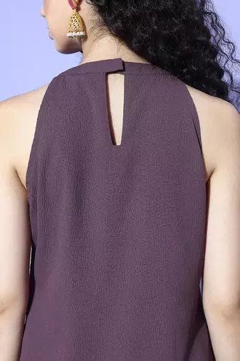 Regular Halter Neck Kurta with Trousers & Dupatta
