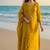 mustard yellow floral embroidered cotton straight kurta set with dupatta.