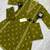 green floral printed cotton v-neck anarkali kurta pant dupatta set