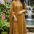 Beautiful jaipuri mustard yellow zari embroidered cotton block print straight kurta palazzo suit set with dupatta