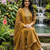 Beautiful jaipuri mustard yellow zari embroidered cotton block print straight kurta palazzo suit set with dupatta