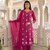 pink cotton straight kurta set with white embroidery and dupatta