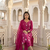 pink cotton straight kurta set with white embroidery and dupatta