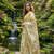 Beautiful jaipuri off-white and mustard yellow floral block printed cotton anarkali suit set
