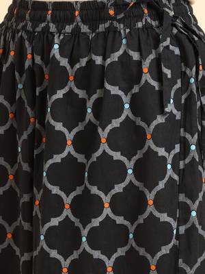 Geometric Printed Shirt Collar Regular Kurta with Trousers 3