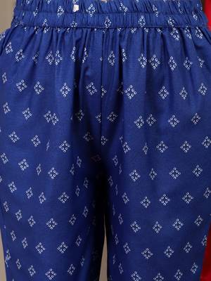 Bandhani Printed Gotta Patti Straight Kurta & Trouser With Dupatta 3
