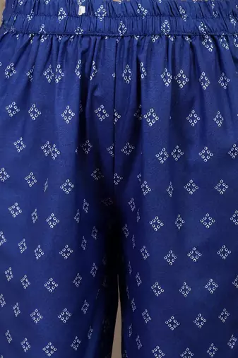Bandhani Printed Gotta Patti Straight Kurta & Trouser With Dupatta