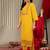 Floral Embroidered Yoke Design Kurta with Trousers & With Dupatta