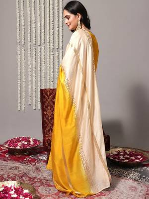 Ethnic Motifs Embroidered Sequinned Detail Straight Kurta & Sharara With Dupatta 5