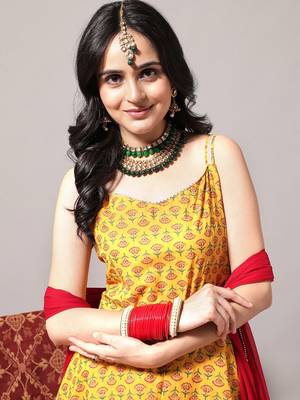 Ethnic Motifs Printed Gotta Patti A-Line Kurta & Sharara With Dupatta 2