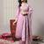 Ethnic Motifs Yoke Design Regular Sequinned Kurta With Trousers & Dupatta