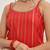 Red Striped Shoulder Straps Straight Kurta & Trousers With Dupatta