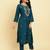 Floral Embroidered Beads & Stones Kurta With Trousers & Dupatta