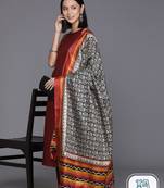Halter Neck Straight Kurta with Trousers & Dupatta