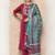 Embroidered Kurta With Trousers & Dupatta