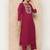 Embroidered Kurta With Trousers & Dupatta