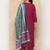 Embroidered Kurta With Trousers & Dupatta