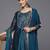 Floral Embroidered Sequinned Chanderi Silk Kurta With Trousers & With Dupatta