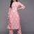 Women Pink Floral Printed Kurta with Trousers