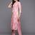 Women Pink Floral Printed Kurta with Trousers