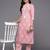 Women Pink Floral Printed Kurta with Trousers