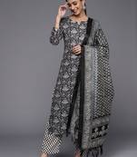 Women Digital Winter Printed Kurta Palazzo &Dupatta
