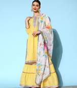 Women Ethnic Motifs Pure Cotton Hyper Texture Kurta Set
