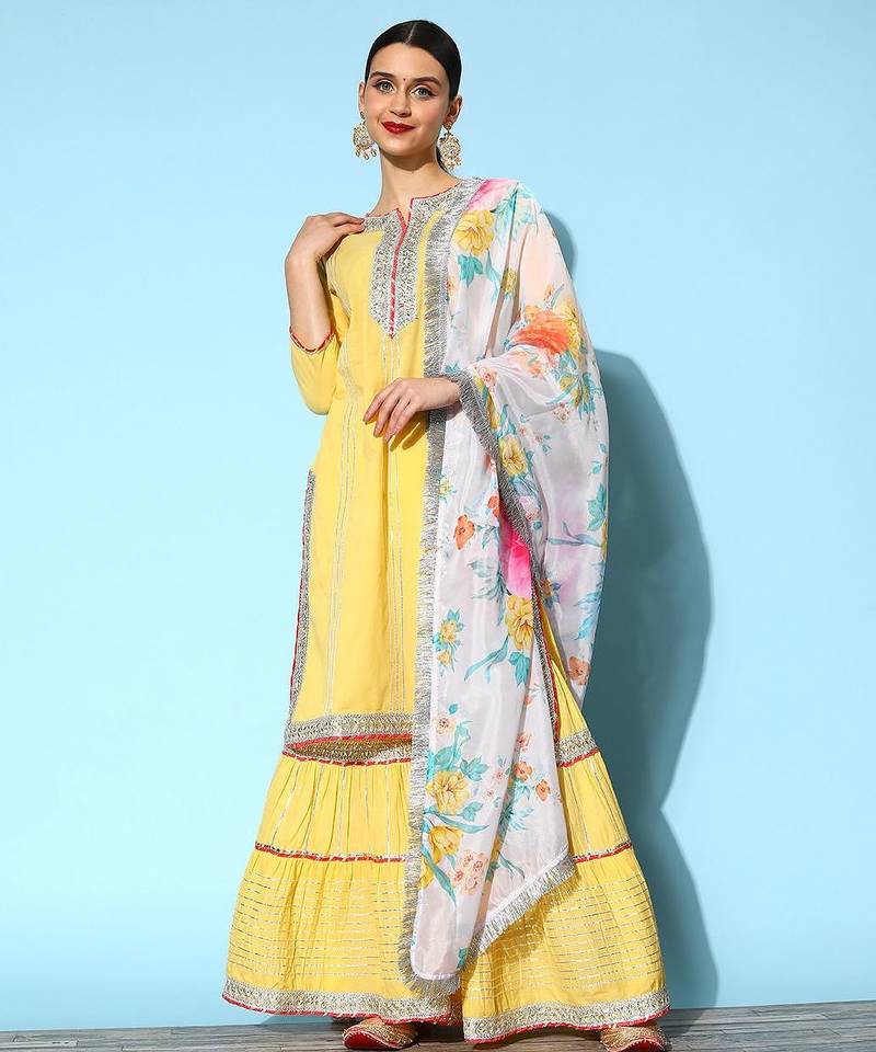 Women Ethnic Motifs Pure Cotton Hyper Texture Kurta Set