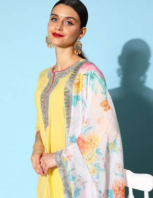 Women Ethnic Motifs Pure Cotton Hyper Texture Kurta Set 2