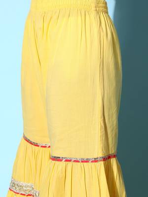 Women Ethnic Motifs Pure Cotton Hyper Texture Kurta Set 6