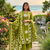 Beautiful jaipuri women olive green star kantha work cotton kurta pant and dupatta set
