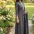 navy blue floral printed cotton straight kurta set with trousers and dupatta