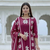 pink white floral block printed cotton straight kurta palazzo set with dupatta