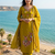 Beautiful jaipuri mustard yellow embroidered cotton-blend straight salwar suit set