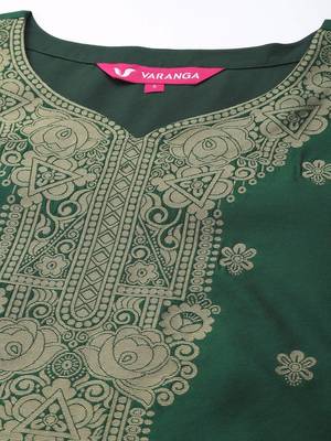 Women Green Kurta with Trousers & With Dupatta 3