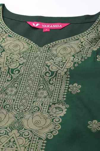Women Green Kurta with Trousers & With Dupatta