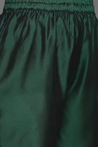 Women Green Kurta with Trousers & With Dupatta