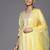Women Yellow Striped Sequinned Kurta with Trousers & With Dupatta