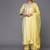 Women Yellow Striped Sequinned Kurta with Trousers & With Dupatta