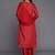 Women Red Floral Embroidered Kurta with Trousers & With Dupatta