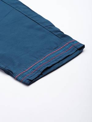 Women Blue Ethnic Motifs Embroidered Kurta with Trousers & Dupatta 7