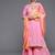 Women Peach-Coloured Ethnic Motifs Pure Cotton Kurta with Sharara & Dupatta