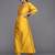 Women Mustard Yellow & Silver Mirror Yoke A-Line Kurta Trousers & Leheriya Dupatta