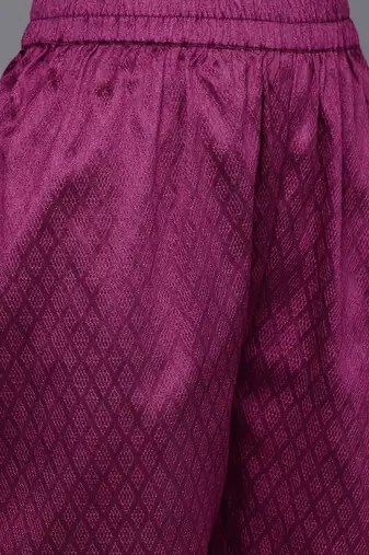 Floral Embroidered Sequinned Kurta With Trousers & Dupatta