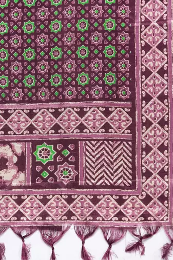 Floral Embroidered Sequinned Kurta With Trousers & Dupatta