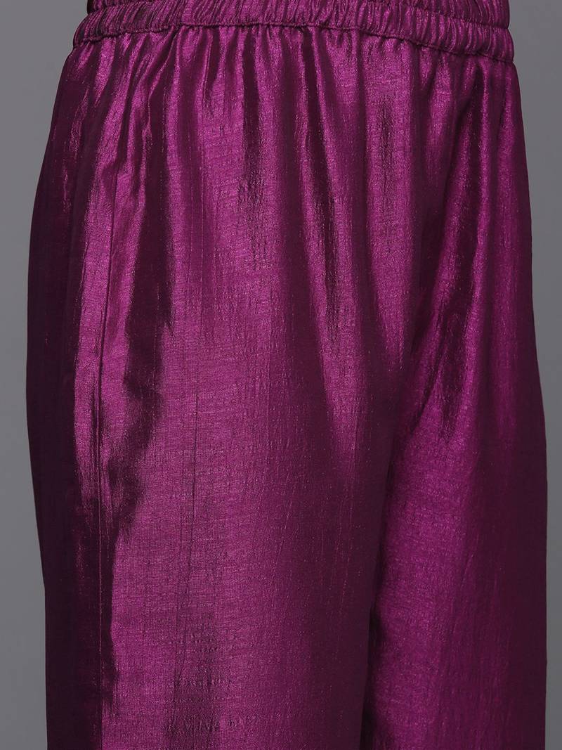 Women Floral Embroidered Regular Mirror Work Kurta with Trousers & With Dupatta