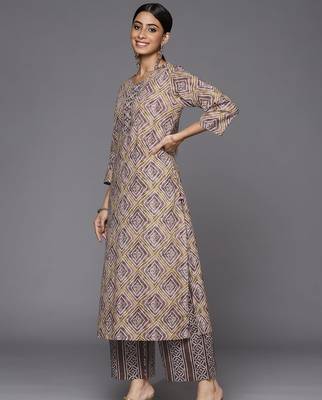 Women Brown Bandhani Printed Gotta Patti Pure Cotton Kurta with Palazzos & With Dupatta 5