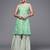 Women Green Floral Printed Pure Cotton Kurti with Sharara