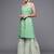 Women Green Floral Printed Pure Cotton Kurti with Sharara