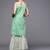 Women Green Floral Printed Pure Cotton Kurti with Sharara